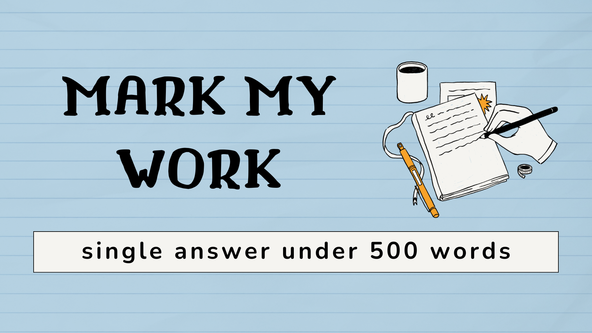 Product image for Mark My Work - Single Answer